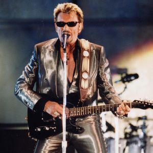 Guitare Fender Telecaster Johnny Hallyday sur scène