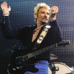 Guitare Fender Telecaster Johnny Hallyday sur scène