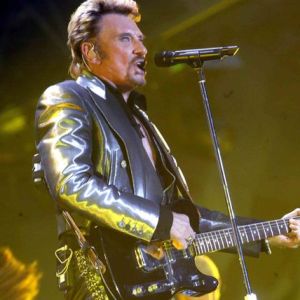 Guitare Fender Telecaster Johnny Hallyday sur scène