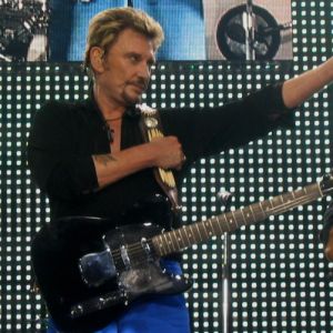 Guitare Fender Telecaster Johnny Hallyday sur scène