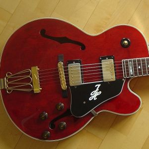 Détails de la guitare Ibanez FG-100 J.H. rouge